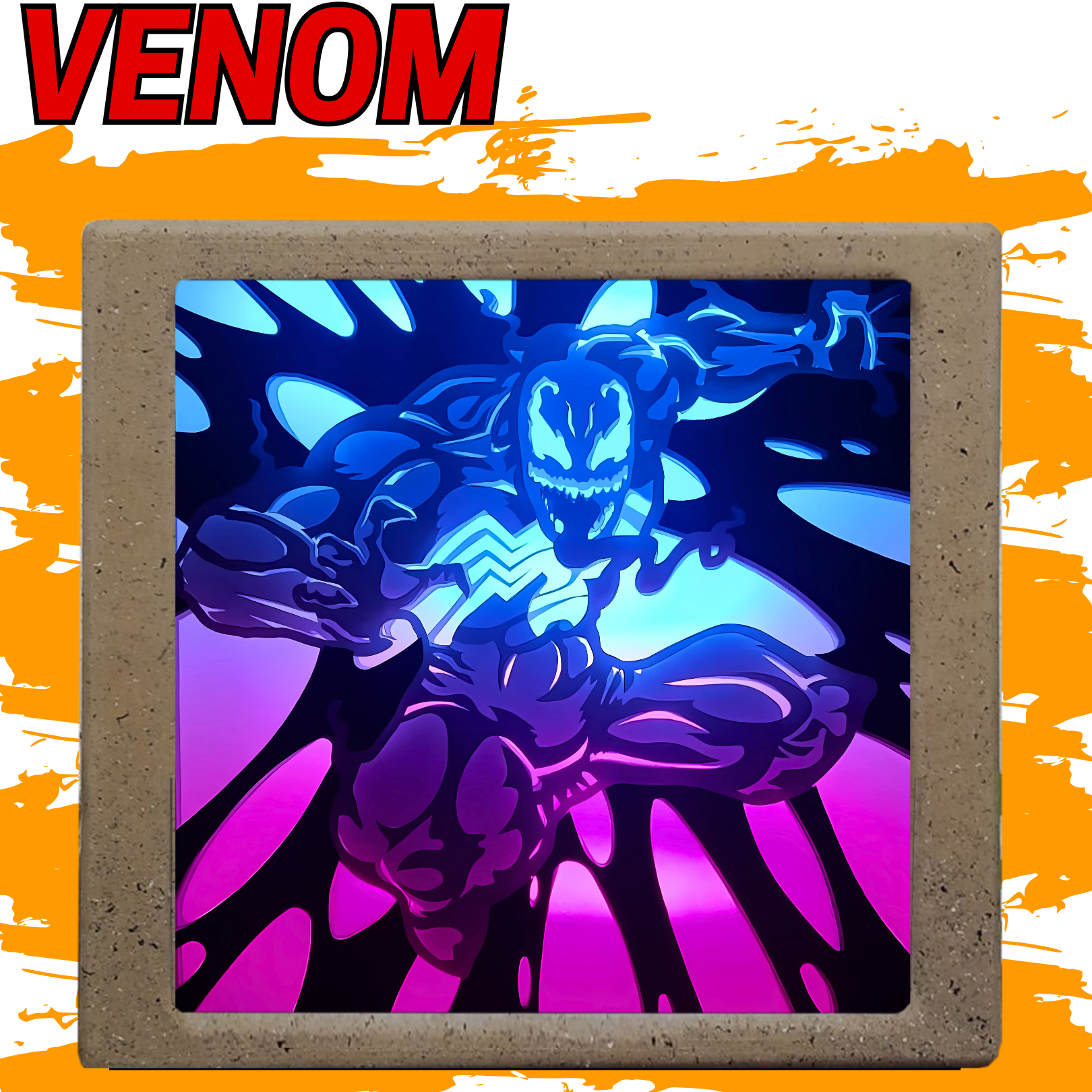 Lámpara LED 3D Venom Spiderman